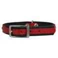 thumbnail image 2 of Dogs My Love Rhinestone Genuine Leather Dog Collar (Red, 9.5"-11" Neck), 2 of 3