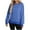 Blue, variant on zbxnLI Women's Oversized Sweatshirts Striped Long Sleeve Crewneck Tops Casual Lightweight Pullover Athletic Shirts