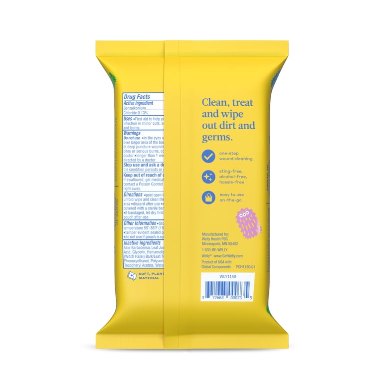 Welly First Aid Antiseptic Wipes 25ct - Walmart.com