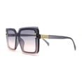 thumbnail image 3 of Womens Oversize Rimless Shield Butterfly Designer Chic Sunglasses Slate Grey Pink, 3 of 4