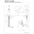 thumbnail image 2 of Kingston Brass KB1401BL Victorian Single-Handle Bathroom Faucet with Pop-Up Drain, Polished Chrome, 2 of 2