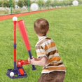thumbnail image 5 of RUIG 4 In 1 Tee Set for Kids 3 5 Hanging Tee 2 Retractable Bat Batting Tee Pitching Machine for Toddlers Kids with Baseball Gloves, Outdoor Sport Toy for Boys Girl, 5 of 5