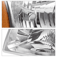 thumbnail image 4 of M-AUTO Pair Headlamp Replacement for 03 04 05 06 07 Chevy Silverado/Avalanche Truck, Chrome Housing Clear Lens Amber Corner, 4 of 8