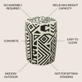 thumbnail image 4 of JONATHAN Y Rafi 17.75" MidCentury Modern Geometric Drum Garden Stool, Black/Cream, 4 of 10