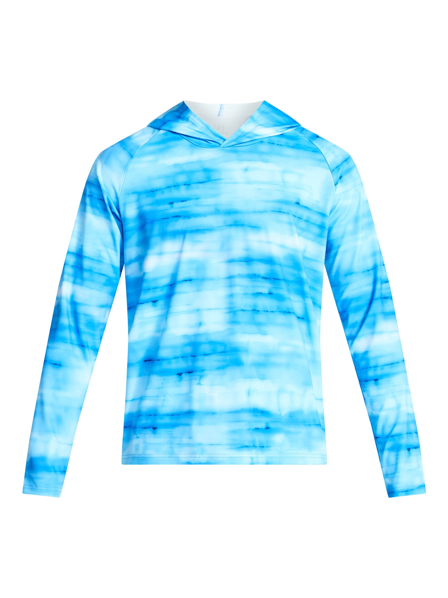 George Men's and Big Men's Hooded Sun Shirt with Long Sleeves, UPF 50+, Sizes S-3XL