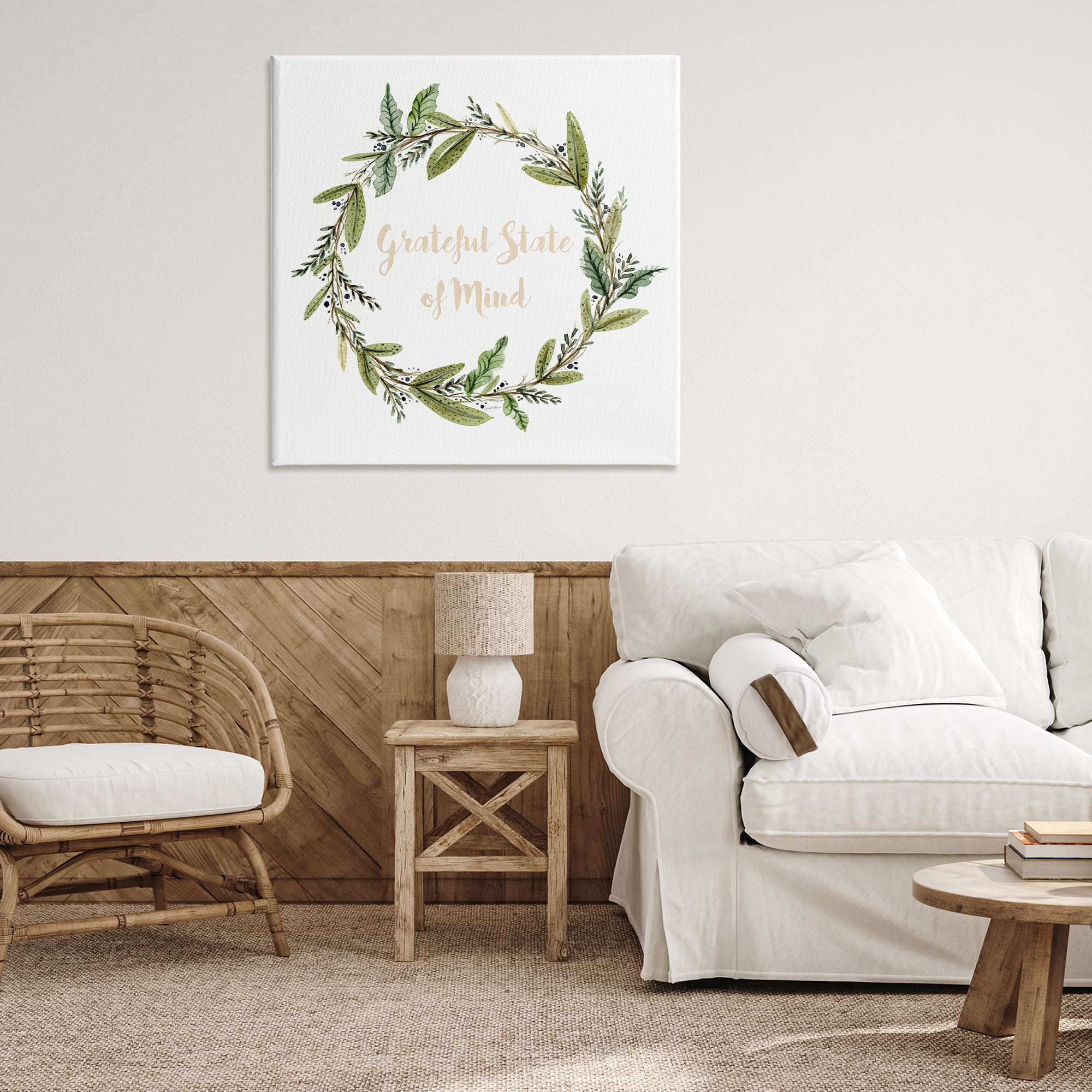 Stupell Industries Grateful State Of Mind Text & Numbers Painting Wrapped Canvas Art Print Wall Art, 36 x 36