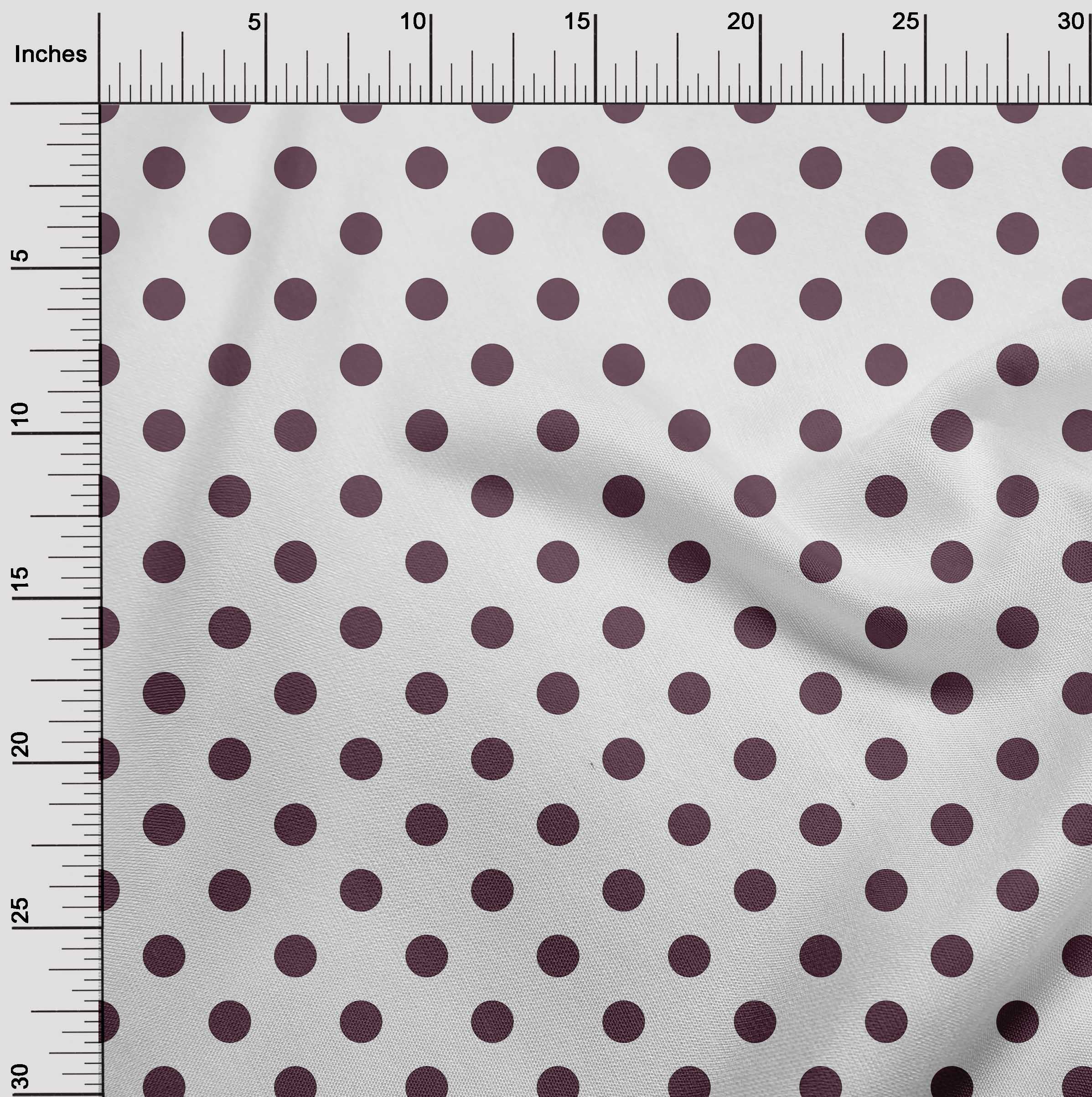 oneOone Cotton Poplin Chocolate Brown Fabric Polka Dots Dots Craft Projects Decor Fabric Printed By The Yard 42 Inch Wide