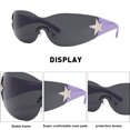 thumbnail image 3 of Gafas de sol personalizadas Y2K de una pieza sin marco con forma de estrella de cinco puntas, fabricadas en PC y HD, 3 of 5