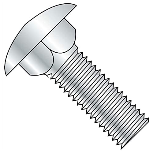 Brighton-Best 489086 Carriage Bolt 3/8 16 X 6" Round Head Steel Zinc Cr+3