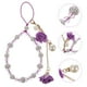 thumbnail image 2 of Teléfono móvil Colgante Flor Rhinestone Teléfono Cuerda de cordón Cuerda Colgante, 2 of 6