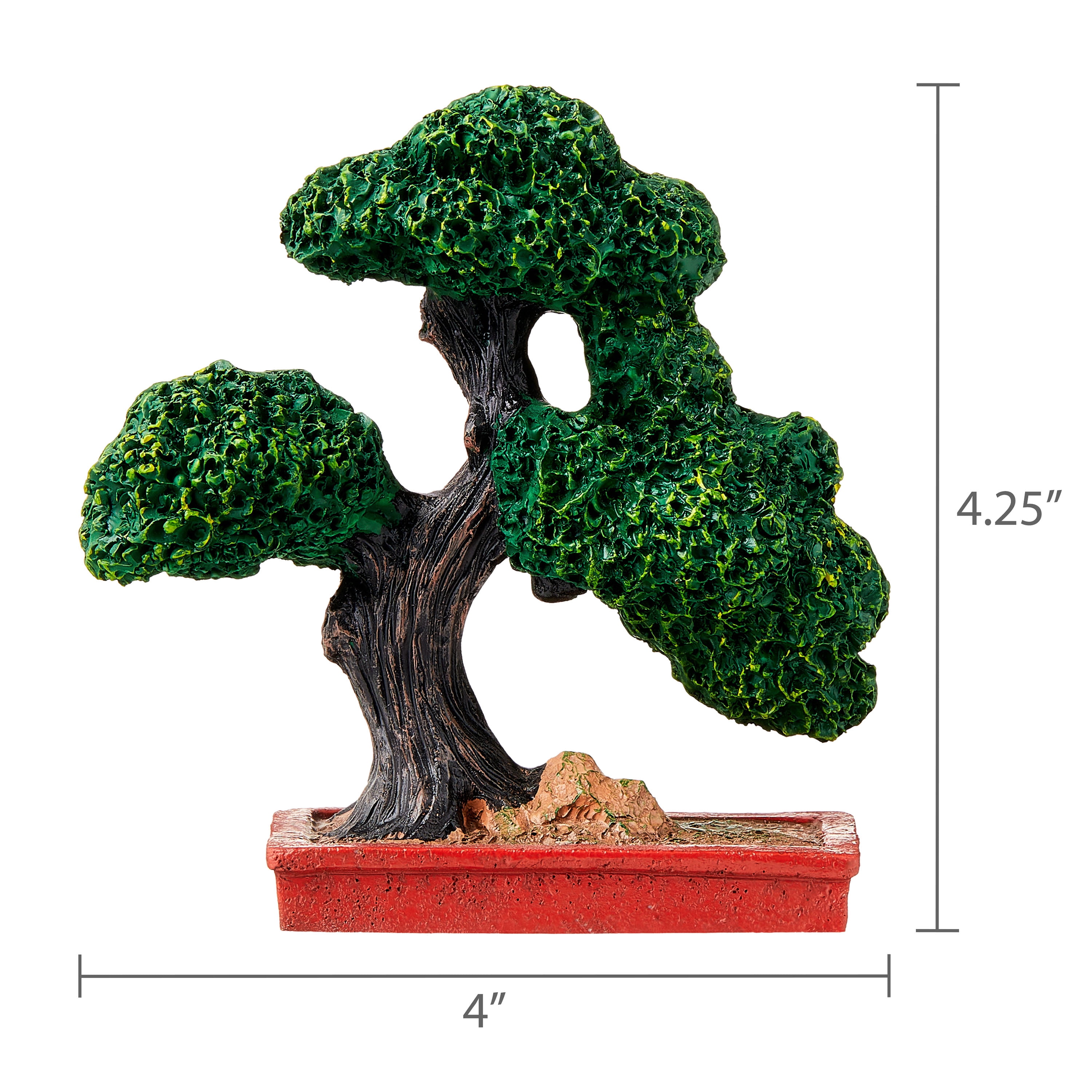 Vibrant Life Aquarium Decor, Bonsai Tree Ornament, 4.25" x 1.77" x 4.33"