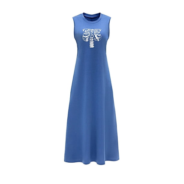 Vestido largo de verano para mujer, vestido informal femenino de primavera para viaje de trabajo XL