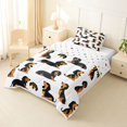 thumbnail image 2 of Homewish Funny Dachshund Twin Comforter Sets,Kawaii Dog Bedding Set,White,Polkadot Reversible,2 Pieces,1 Comforter and 1 Pillowcase, 2 of 7