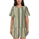 thumbnail image 1 of Fotbe Colourful stripes Conjunto de Pijama Estampado para Mujer, 2 Piezas, Ropa de Dormir con Camiseta de Manga Corta y Shorts Suaves-3X-Large, 1 of 6