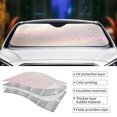 thumbnail image 3 of Yiaed Glitter Light Pearl Print Car Windshield Sunshade Front Auto Car Front Window Sun Shade Foldable Sun Visor Shield Cover Auto Accessories for Sedan SUV Truck-Medium, 3 of 5