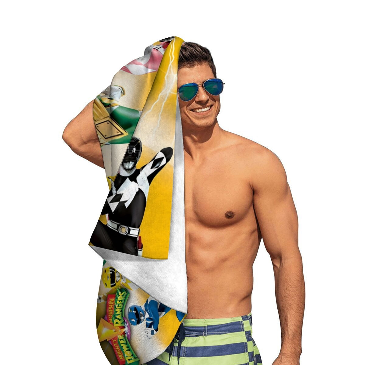 Beach Towel for Mighty Morphin Power Rangers Kids Boys Girs Gifts Quick Dry Pool Towels Sand Free Beach Blanket for Travel Camping Vacation Microfiber 30×60 inch