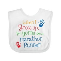 Inktastic Marathon Runner Future Boys or Girls Baby Bib