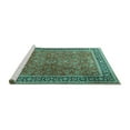 thumbnail image 2 of Ahgly Company Machine Washable Indoor Rectangle Persian Turquoise Blue Traditional Area Rugs, 2' x 3', 2 of 4