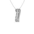 thumbnail image 3 of Araiya Fine Jewelry Sterling Silver Lab-Grown Diamond Journey Pendant for Women with Silver Cable Chain Necklace (1/5 cttw, VS1 Clarity, D-F Color) 18inch, 3 of 4