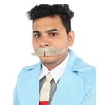 thumbnail image 4 of HPO Adult Premium Watson Human Facial Hair Mustache For Men | White |, 4 of 8