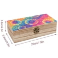 thumbnail image 2 of 7.9×2.3 In Wooden Boxes Durable Easy To Use Dustproof Prevent Slippery Delicate And Cabinet DarkOrchid Tie Dye Background Rainbow Colors Tie-dye Pattern, 2 of 8