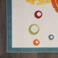 thumbnail image 4 of Nourison Aloha Turtle Coastal Flatweave High-Low Indoor Outdoor Area Rug Teal Multi 6' x 9', 4 of 10