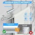 thumbnail image 2 of PHANCIR Juego de Accesorios de 7 Pzas para Baño, Accesorios de Acero Inoxidable, Incluye Toallero de 24", Soporte para Papel Higiénico, Toallero, Ganchos para Bata, Juego de Toallero de Baño Montado en la Pared, Níquel-plata, 2 of 8