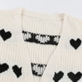 thumbnail image 4 of HongQid Women's Long Sleeve Cute Cardigan Sweaters V Neck Open Front Ribbed Knit Sweater Coat, 4 of 8