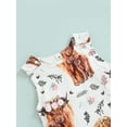 thumbnail image 5 of Bagilaanoe Baby Girls Summer Jumpsuit 3 6 12 18 Months Sleeveless Cow Flower Print Romper, 5 of 8