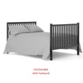thumbnail image 6 of iRerts 5 In 1 Convertible Baby Crib, Wood Convertible Crib Toddler Bed with Wood Legs, Converts from Baby Crib to Toddler Bed, Fits Standard Full-Size Crib Mattress, Easy to Assemble, Black, 6 of 6