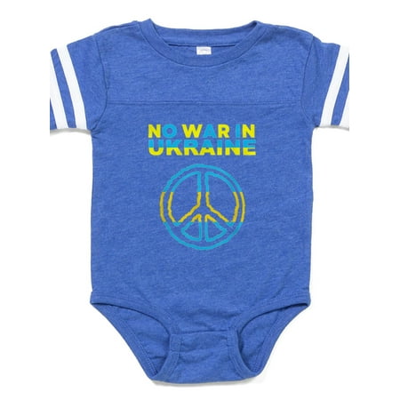 

CafePress - No War In Ukraine Support A - Cute Infant Baby Football Bodysuit