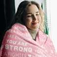 thumbnail image 3 of Gifts for College Girls, Inspirational Blankets for Women, Pink Gifts for Women, Pink Christmas Throw Blanket for Women, Motivational Gifts for Friends Women, to My Badass Daughter Blanket 50x60, 3 of 6