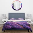 thumbnail image 3 of Designart "Post-Impressionist Lavender Hues II" Vangogh Bedding Covert Set - Landscapes Purple Traditional Bed Set With 1 Sham, 3 of 6