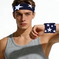 thumbnail image 4 of Hip-hop Style Sweatbands For Athletes Compression Wrist Support & Cooling Headband Soft, 4 of 8
