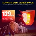thumbnail image 2 of Daily Mix Store GXFCAI Solar Animal Repellent Motion Alarm Lamp Outdoor Solar Power Dog Barking Farm Gunshots Repeller Waterproof Siren For Yard, 2 of 9