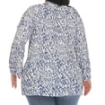 thumbnail image 3 of White Mark Women's Plus Size Printed Peasant Blouse, 3 of 6