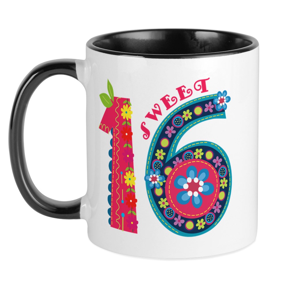 Download CafePress - Blooming Sweet 16 Mug - Unique Coffee Mug ...