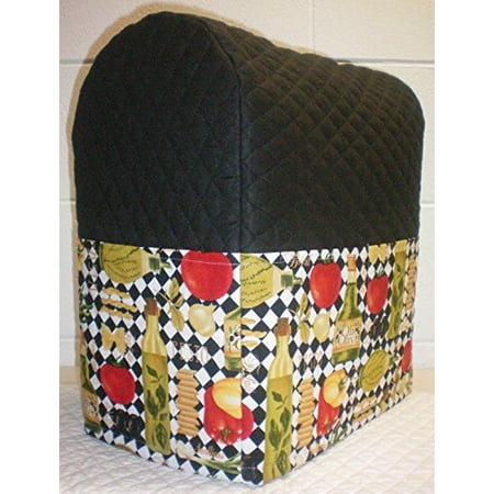 Quilted Italian Kitchen Cover for Kitchenaid Lift Bowl Stand Mixer (Black)