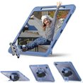 thumbnail image 5 of for iPad Pro 12.9 2022/2021/2020/2018 Rugged Case, 360 Rotating Hand Strap Stand/Pencil Holder/Adjustable Crossbody Strap, [2 In 1] Protective for iPad Pro 12.9 2022/2021/2020/2018, Gray, 5 of 15