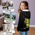 thumbnail image 5 of FKELYI Green Cartoon Axolotl Print Kids Hoodies with Full Zipper Cosy Sweatshirt Jacket with Pockets Fleece Hooded Top Streetwear for School Home, S, 5 of 6