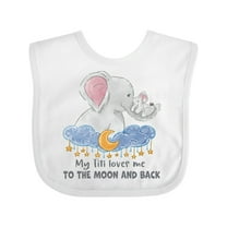 Inktastic My Titi Loves Me to the Moon and Back Elephant Family Boys or Girls Baby Bib