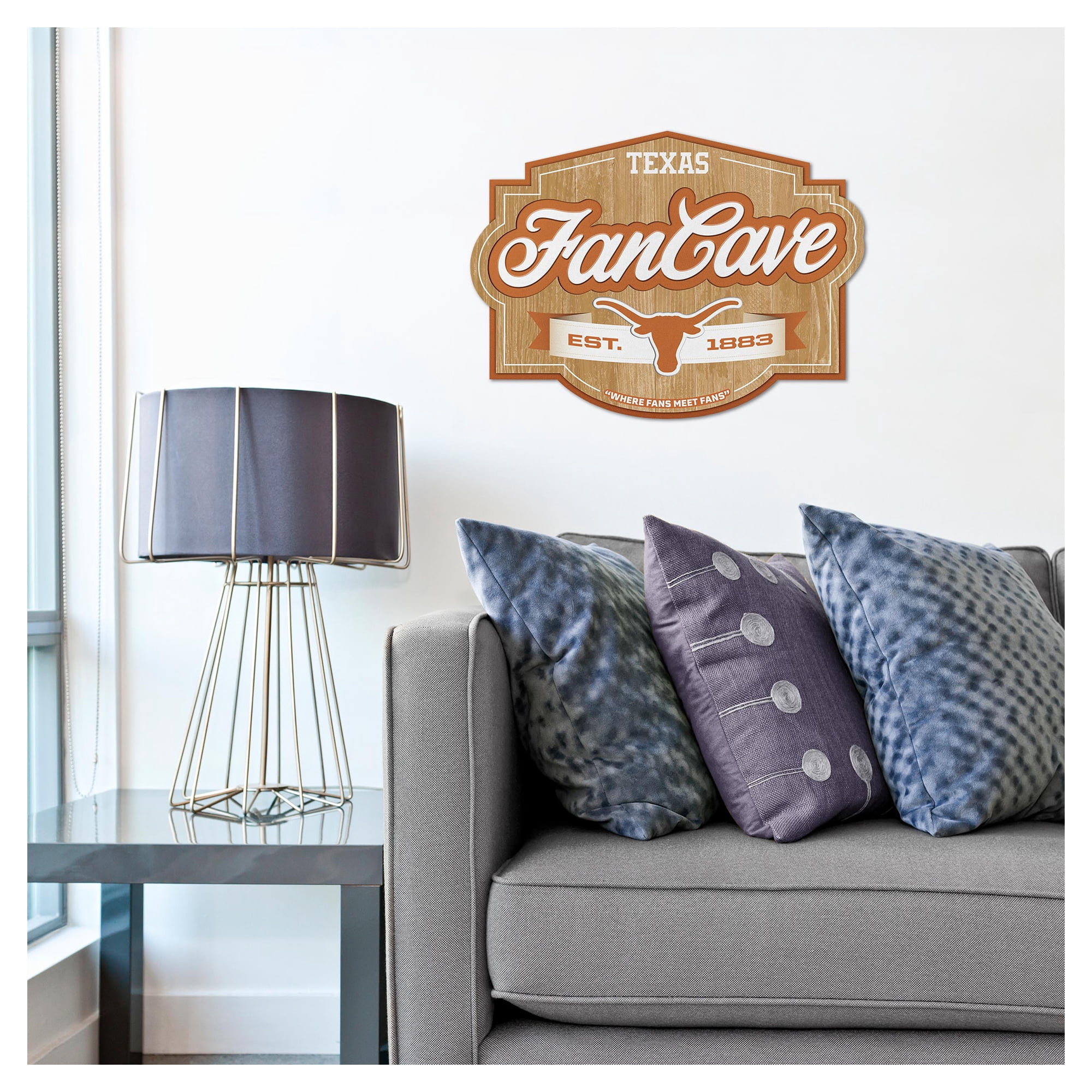 IDNA Texas Longhorns 12.5" x 17" Fan Cave Sign