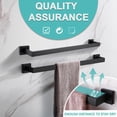 thumbnail image 2 of YQHWQ Box Matte Black Inch Bathroom Towel Bar Square Towel Rack Kitchen Towel Rack Stainless Steel Towel Bar Wall Mounted Towel Rack 6MB 24 Inch, 2 of 5