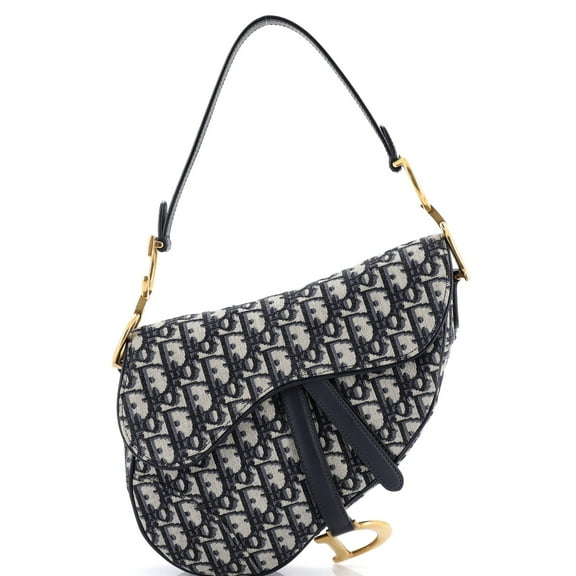 Pre-Owned Saddle Handbag Oblique Canvas Medium By Rebag