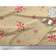 thumbnail image 3 of Soimoi Poly Georgette Fabric Leaves & Rose Flower Print Fabric by Yard 42 Inch Wide, 3 of 3