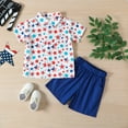 thumbnail image 4 of Vedolay Short Sets For Boy Boys' Short Sleeve T-Shirt and Shorts Set for Toddler Little Kids and Big Kids,Blue 12-18 Months, 4 of 5