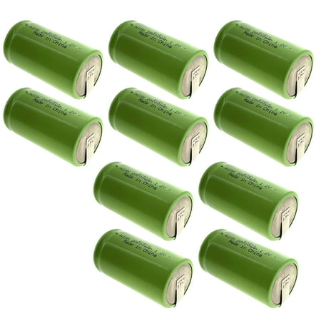10-PACK 8000mAh 1.2V NiMH D Size Rechargeable High Capacity Batteries w/ Tabs