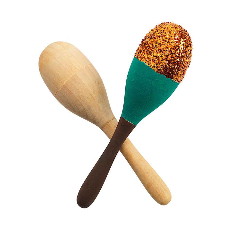 Colorations Decorate Your Own Wooden Maracas Set of 12
