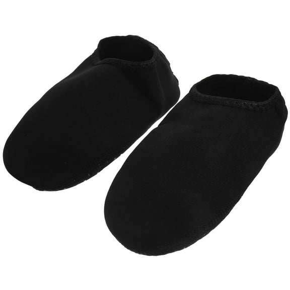 Toyvian 1Pair Black Water Shoes with Flexible Nonslip Sole Durable Swim Shoes for Water Activities