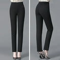 thumbnail image 3 of Sunsanly Women's Pants Stretch Work Slacks Business Casual Straight Leg High Waisted Wrinkle Resistant Fabric Mother Spring Pants Stretch Match Top Slim Fit Plus Size Pencil Pants Women Clothing, 3 of 8